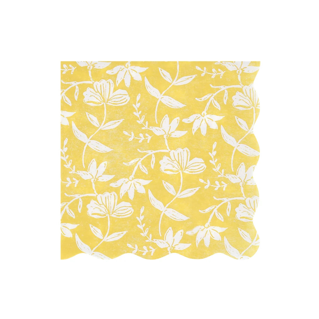 Floral Large Paper Napkins (x 16)