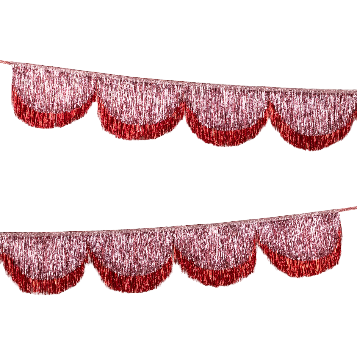 Guirnalda de festones de espumillón rosa