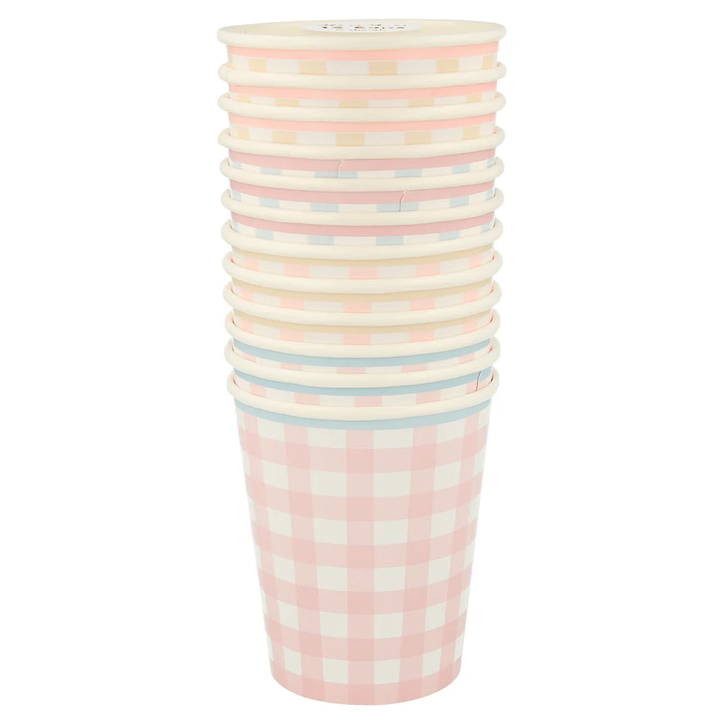 Copas de gingham (x 12)