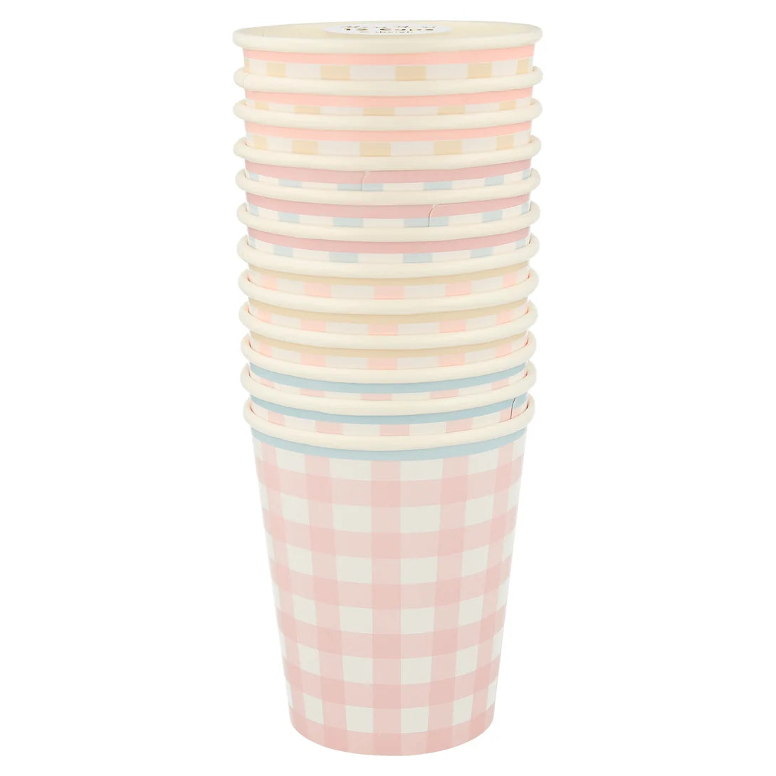 Copas de gingham (x 12)