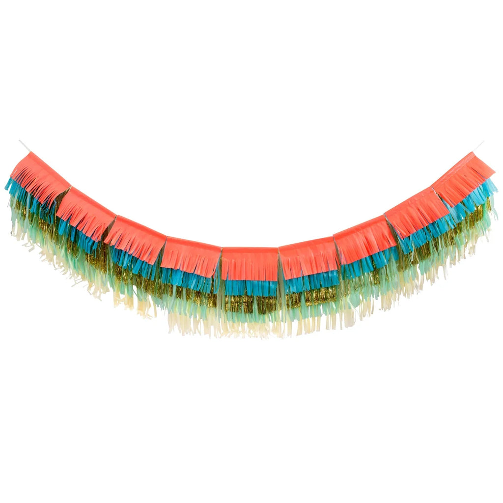 Guirnalda grande de flecos de colores