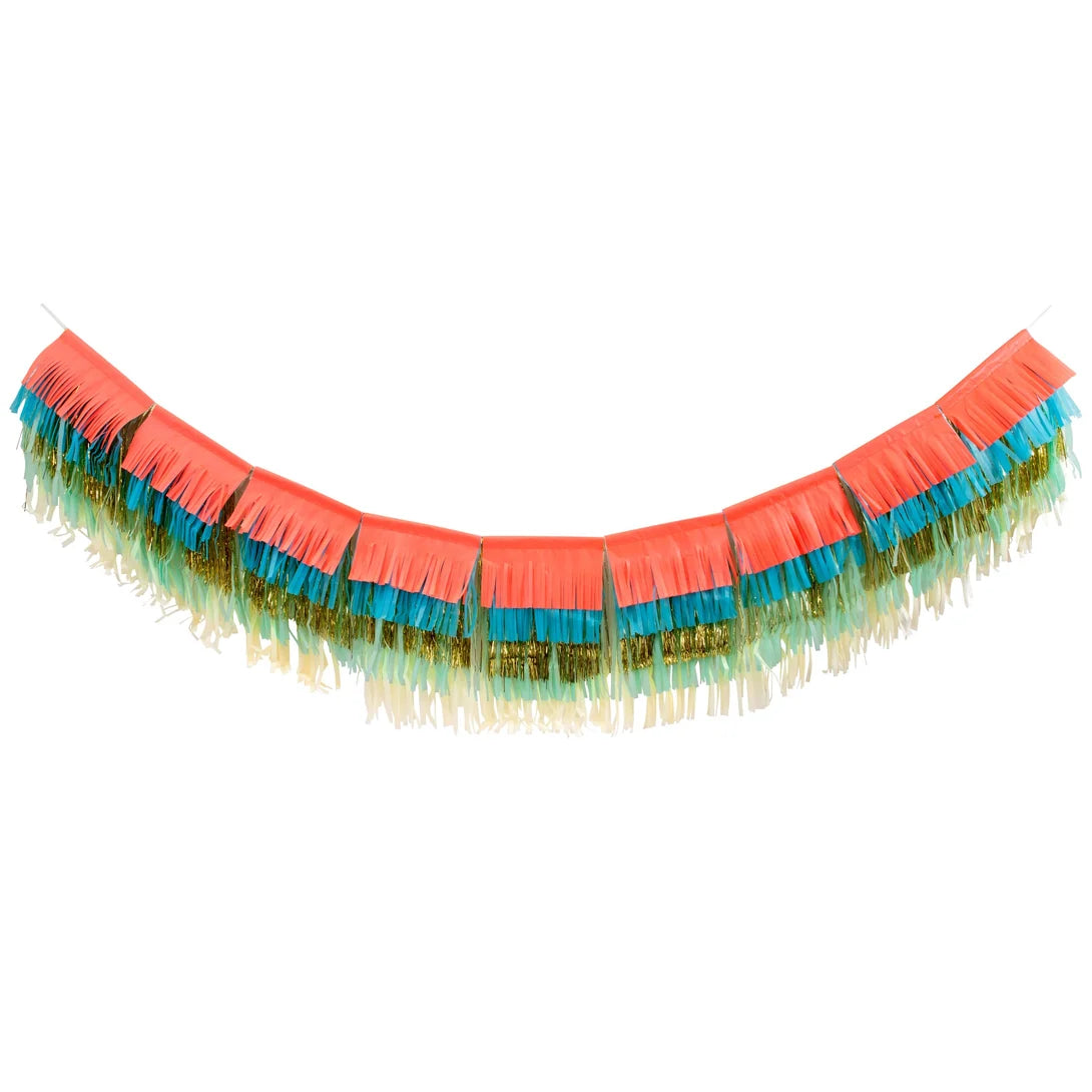 Guirnalda grande de flecos de colores