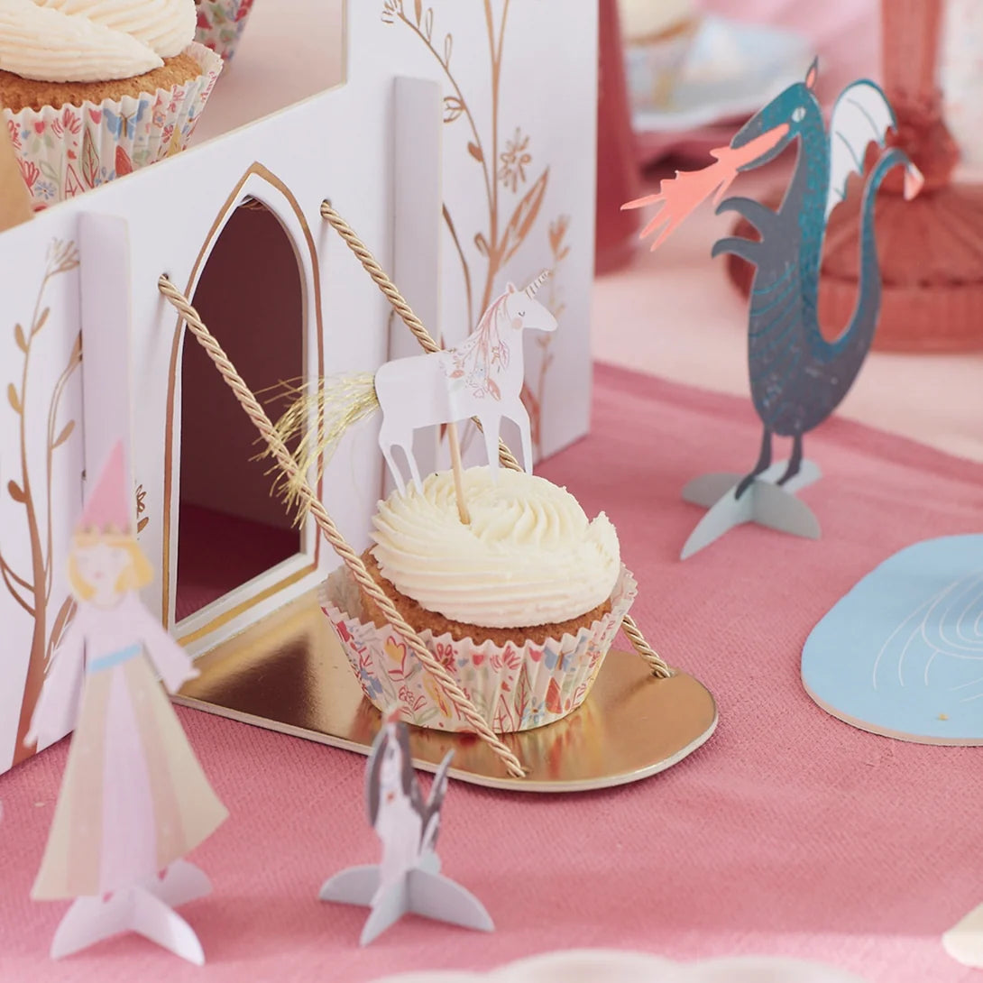 Kit Princess Cupcake (x 24 toppers)