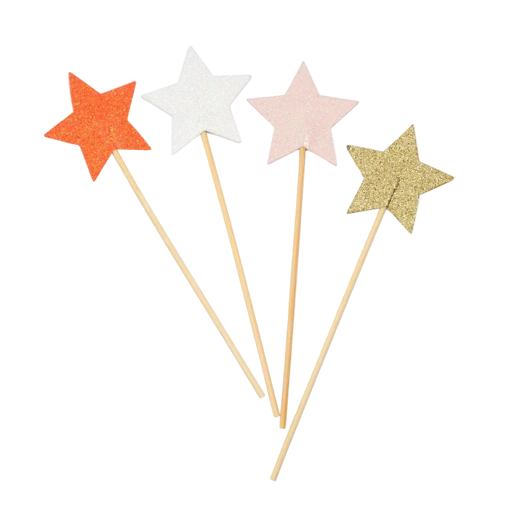 Varitas de estrellas de purpurina (juego de 8)