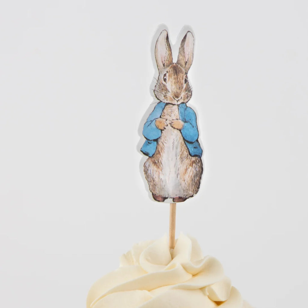 Kit de cupcakes Peter Rabbit™ en el jardín (x 24 adornos)