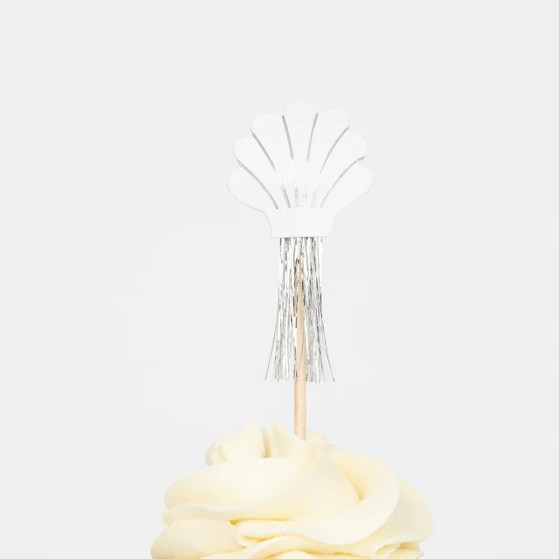 Kit de cupcake de polvo e tubarão (x 24 toppers)