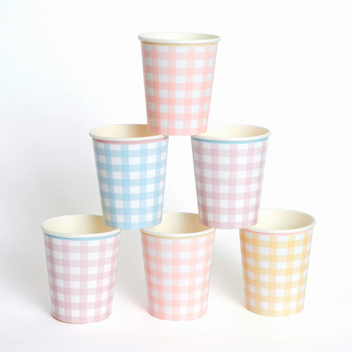 Copas de gingham (x 12)