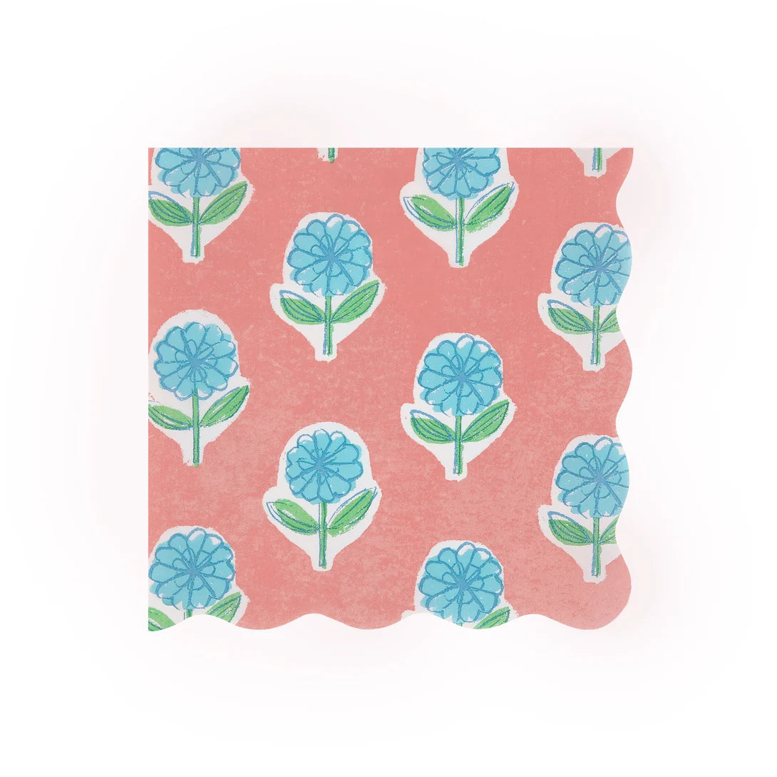 Floral Large Paper Napkins (x 16)
