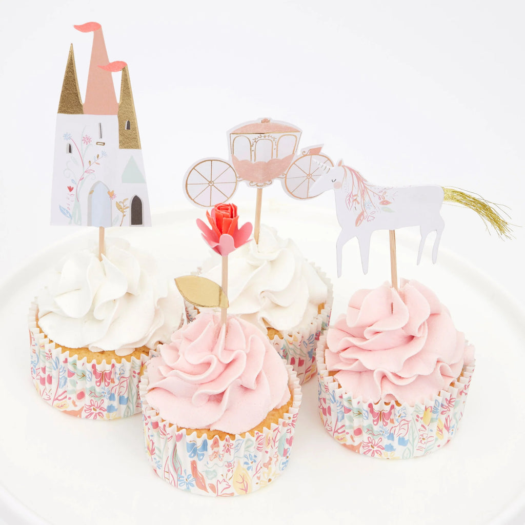 Kit Princess Cupcake (x 24 toppers)