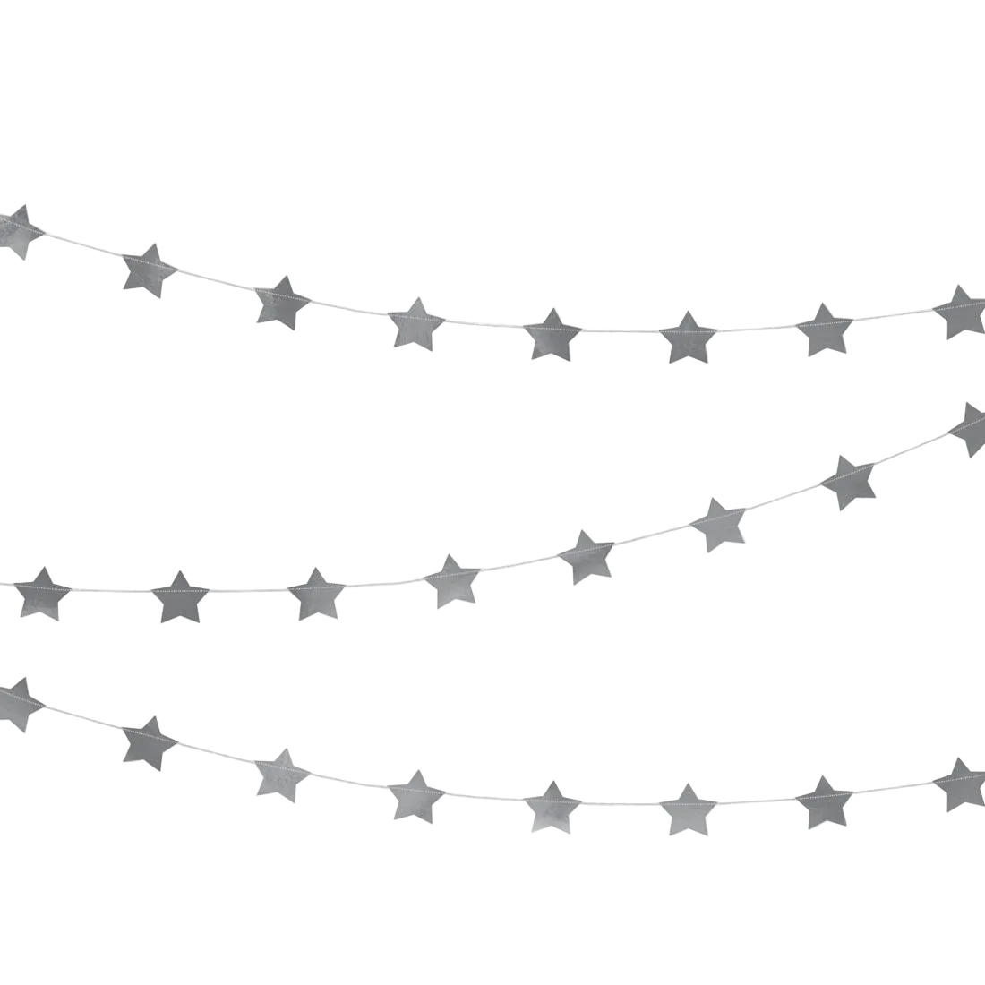 Guirnalda Estrellas Plata