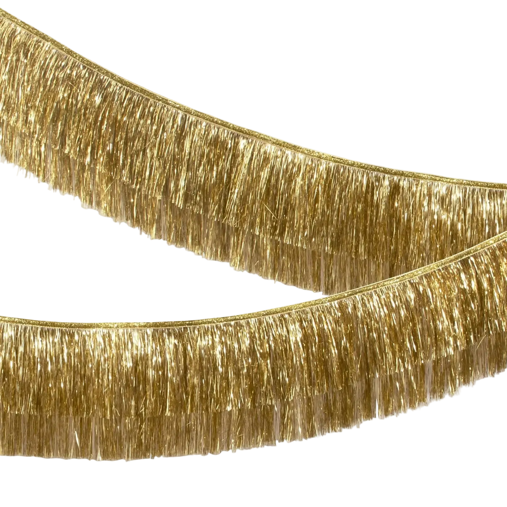 Guirnalda de oropel dorado