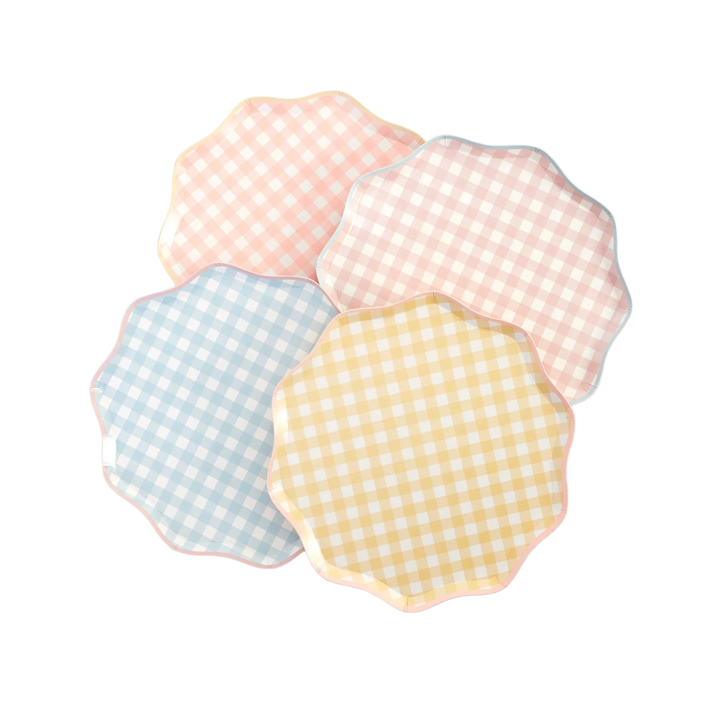 Platos de Postre Gingham (x 12)