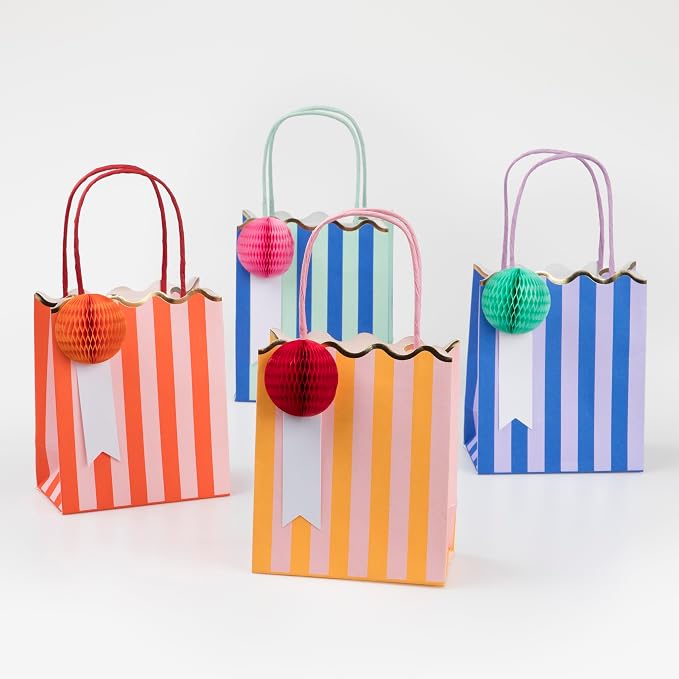 Meri Meri Bolsas de fiesta a rayas (paquete de 8)