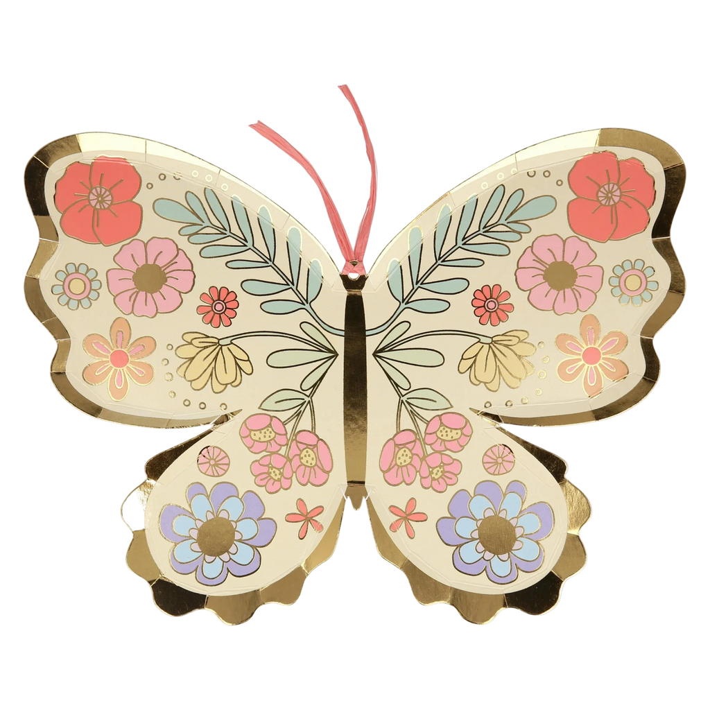 Platos de Mariposas Florales (x 8)