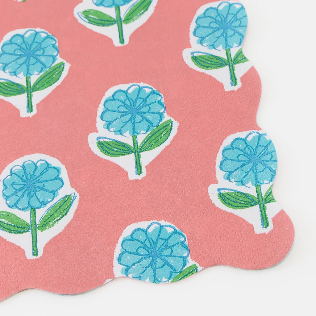 Floral Large Paper Napkins (x 16)