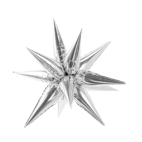Globo estrella 3D plata NO HELIO