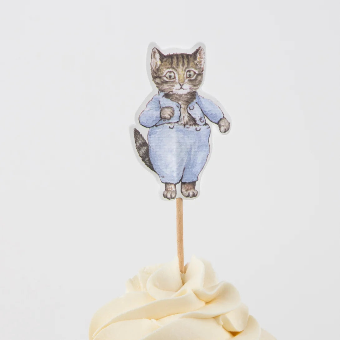 Kit de cupcakes Peter Rabbit™ en el jardín (x 24 adornos)