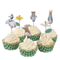 Kit de cupcakes Peter Rabbit en el jardín (x 24 adornos)