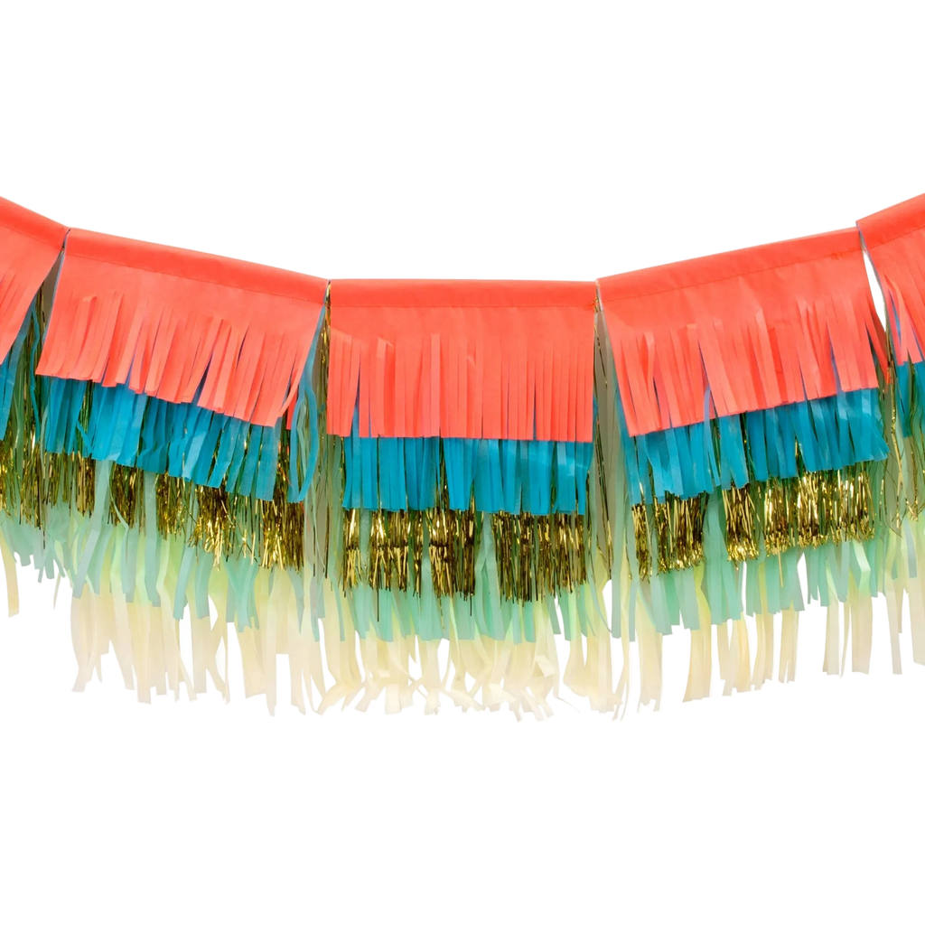Guirnalda grande de flecos de colores