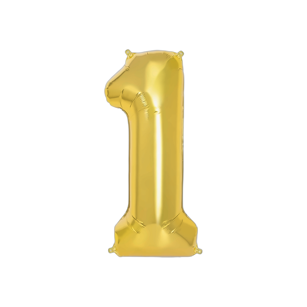 Globos Números XL con Helio Platinados