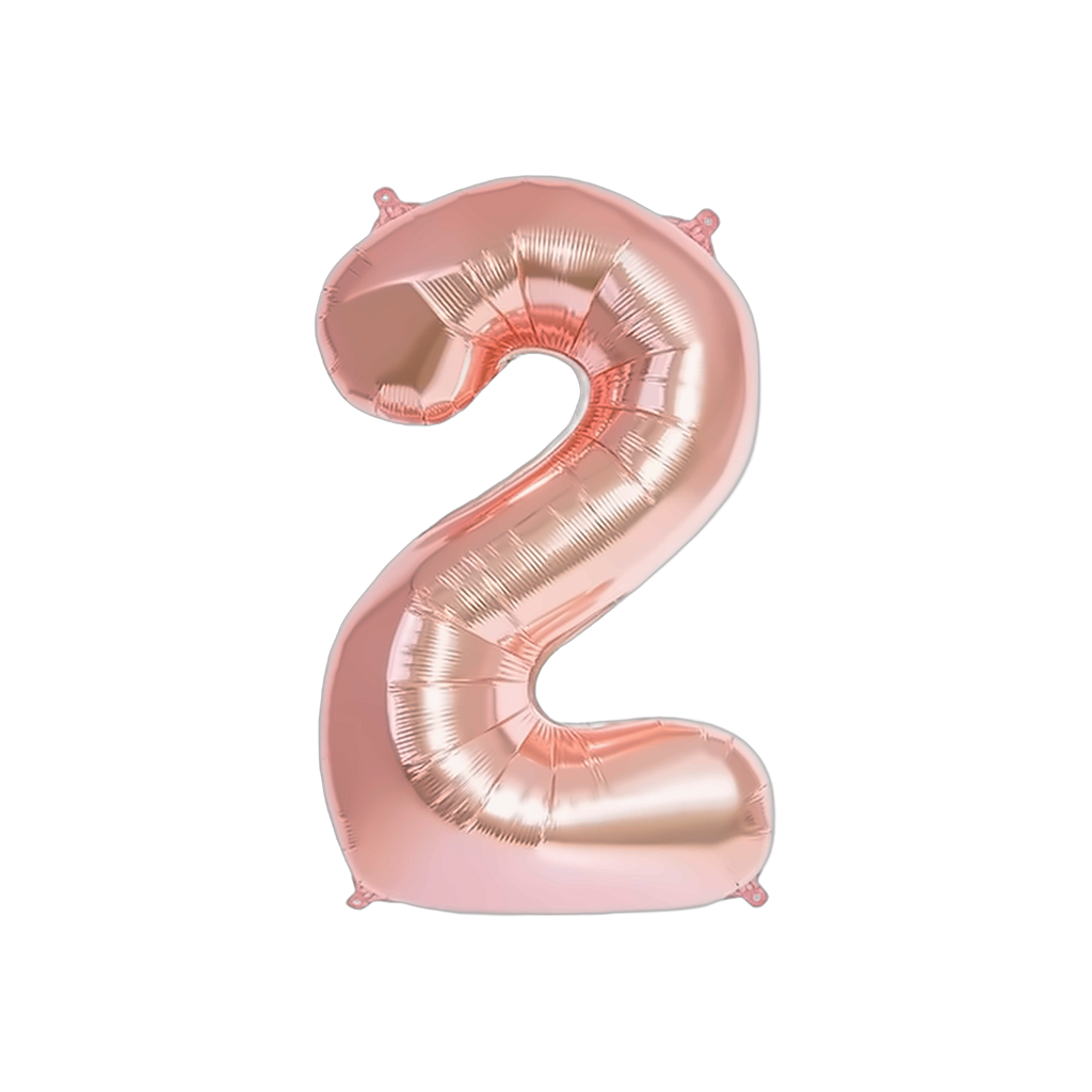 Globos Números XL con Helio Platinados