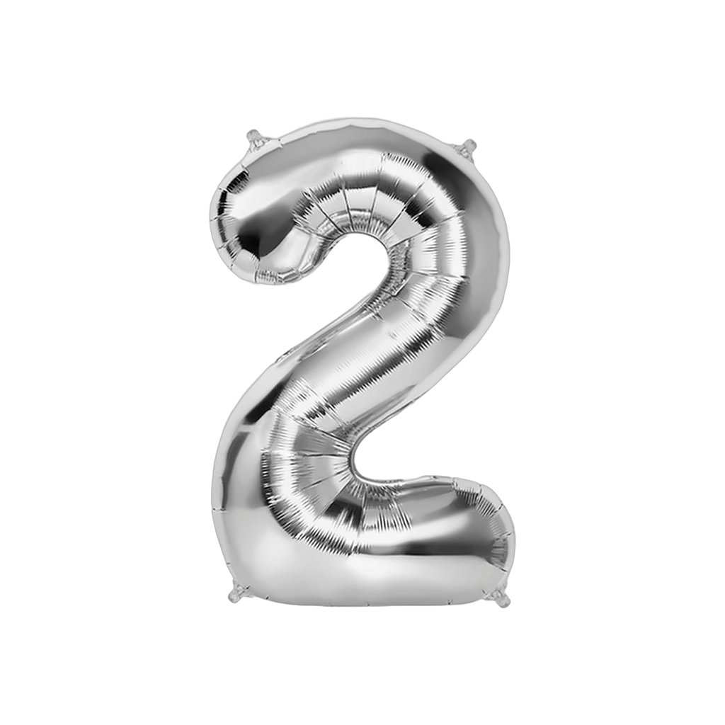 Globos Números XL con Helio Platinados