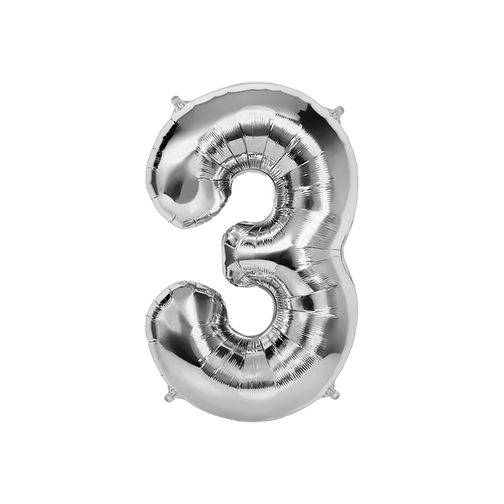 Globos Números XL con Helio Platinados