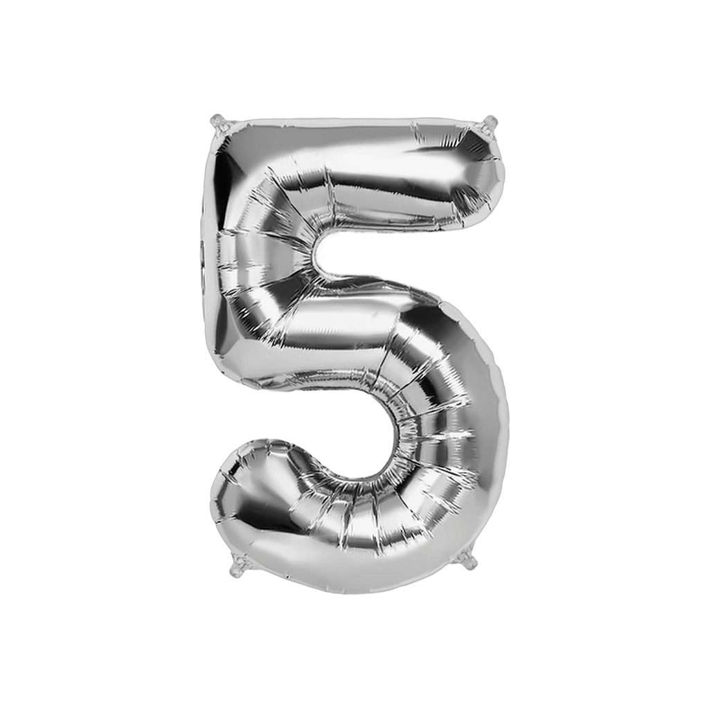 Globos Números XL con Helio Platinados