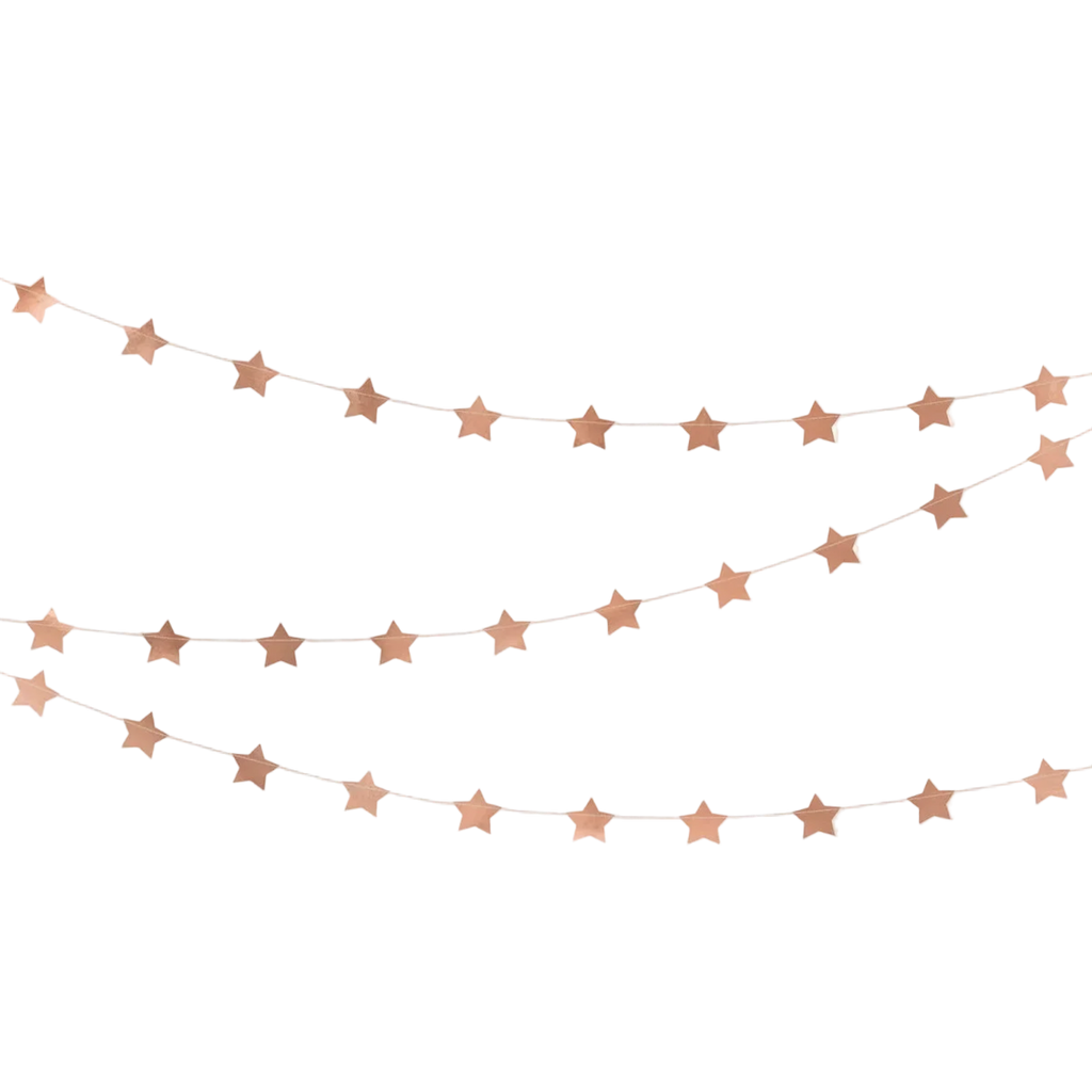 Guirnalda de Estrellas Oro Rosa