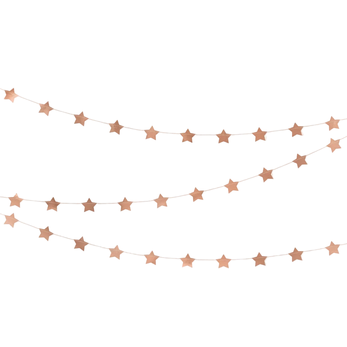Guirnalda de Estrellas Oro Rosa